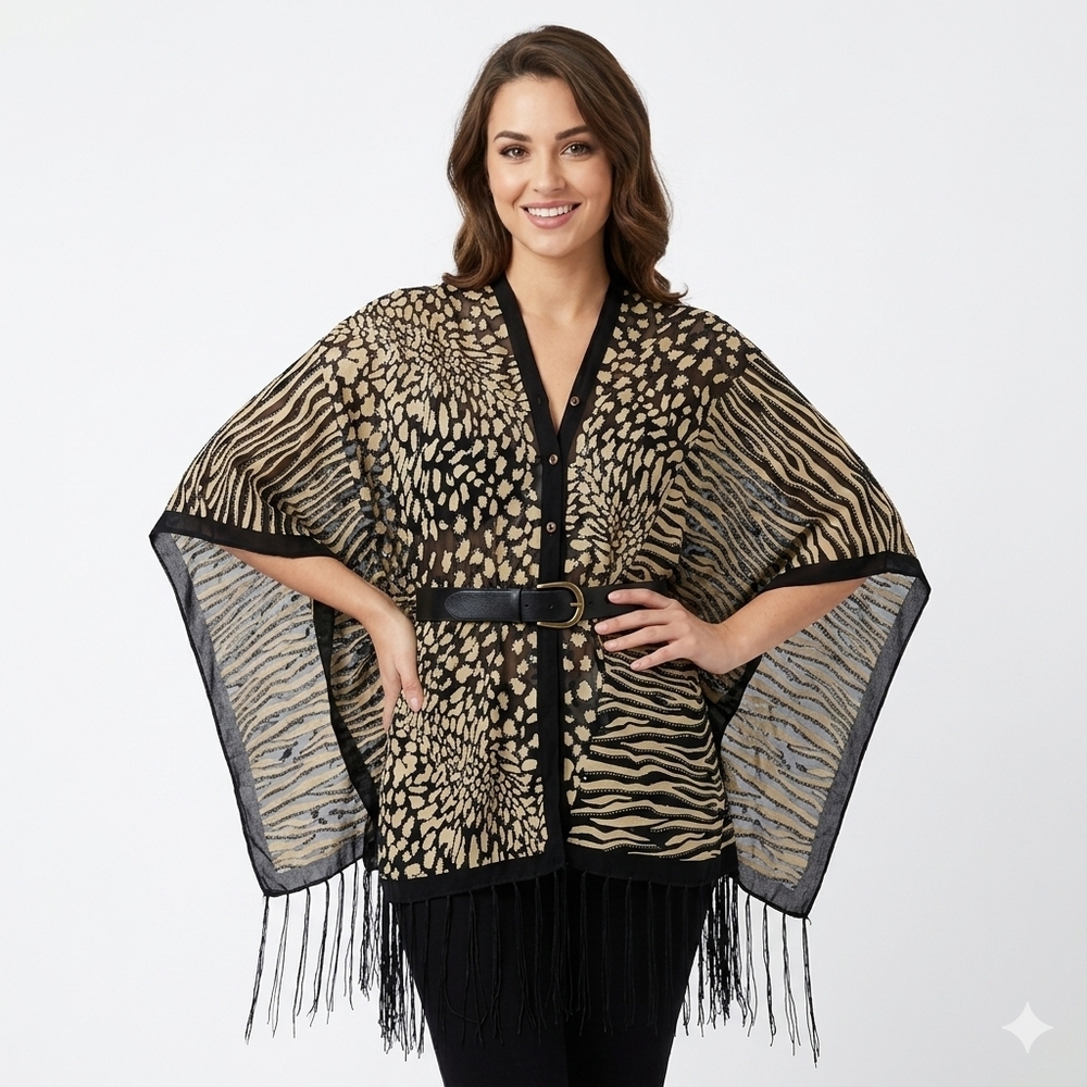 NWT KOKOMO 7-Way To Wear Poncho Oversized Scarf Swimsuit Cover up OS